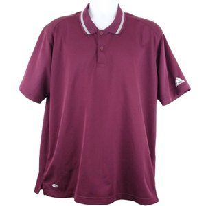 Adidas Lg Climalite Golf Polo Shirt S/S Maroon